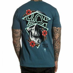 Sullen Clothing Rigoni Tee Size XL Skull Rose Art